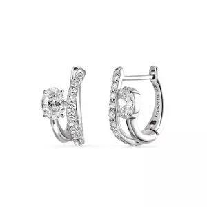 [도로시] 18k 리브 오벌컷 랩 다이아몬드 링귀걸이