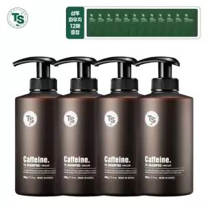 TS카페인샴푸 500g*4개+TS저스트샴푸 6g*12개
