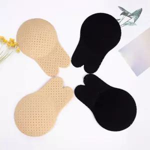 (2세트) 에어홀 리프팅 누드브라 여자 니플 패치 밴드 끈없는 오프숄더 여성 웨딩 속옷