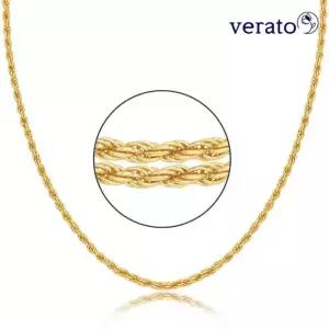베라토 18K 베이직 로프 체인 목걸이 밧줄 포인트 꼬임 여자 여성 30 40 50대 와이프 엄마 데일리 선물 줄