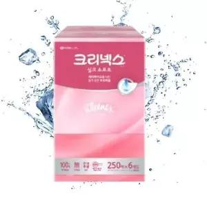 [크리넥스] 유한킴벌리 크리넥스 실크소프트 미용티슈 250매 3입 x 2개