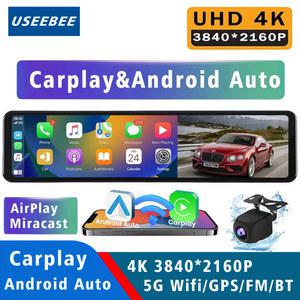 룸미러 블랙박스 4K 대시 백미러 카플레이 안드로이드 자동 GPS 5G 와이파이 자동차 Dvr 차량 블랙 박스 카메라 드라이브 녹음기 11 26 인치