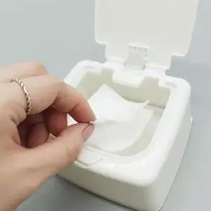 사각밀폐용기 원터치 화장솜 케이스 WFHA243