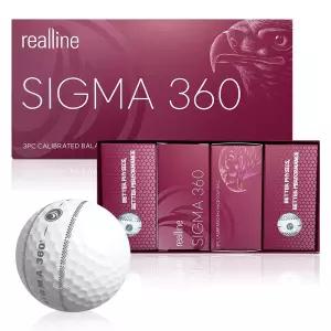 고반발 비거리 저압축 밸런스 3피스 골프공 2025 리얼라인 시그마 360 화이트 8구