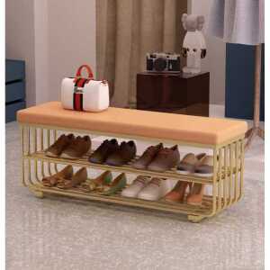 현관 긴 의자 신발 수납 스툴 골드 현관용 벤치 대기석