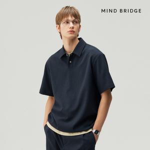 마인드브릿지 [올데이쿨]린넨라이크풀오버세미오버핏반팔셔츠 MZWS3134