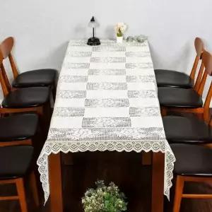 레이스 테이블보 150x250cm 홈카페 돌상 덮개 화이트 (WFHKEC6)