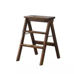 의자 사다리 원목 접이식 다크 브라운 (WFHJL3J)