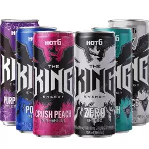 롯데 핫식스 더킹 에너지음료 6종 세트 크러쉬피치 카페인