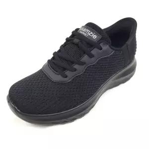 순이의신발장 신고벗기편한 발볼넓은 니트 발편한 쿠션 가벼운 올블랙 남자 운동화 남성런닝화