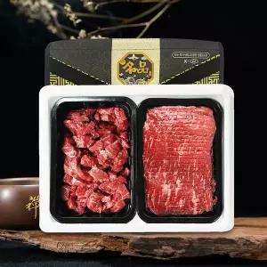 [와룡농협] 안동 1+등급 한우 정육선물세트 1kg(산적용+국거리)