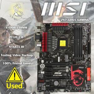 중고 MSI Z87-GD65 게이밍 마더보드 코어 i7/i5/i3/Pentium/Celeron LGA 1150 DDR3 오버클럭 32GB PCI-E 3.