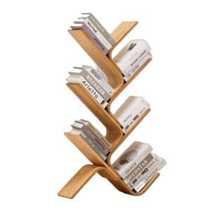 Y자 책꽂이 수납함 세로 책상 책수레 원목색 5단 이동식 책선반 구부러 세우는 신기 책가방