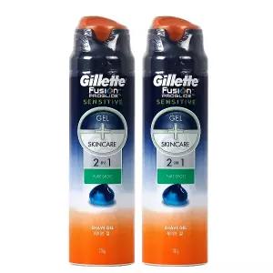질레트 퓨전 프로글라이드 센서티브 2in1 면도젤 170g 3개