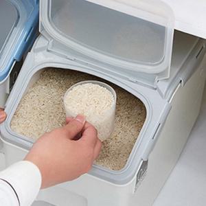 덮개형 쌀통 10KG 15KG 잡곡통 곡물통 밀폐형 보관통 다용도통 오픈캡 사료통