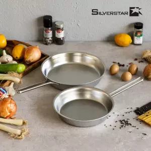 실버스타 Aha(아하) 304고급 통3중 인덕션IH 무연마제 스텐후라이팬 2종/ 24후+28후