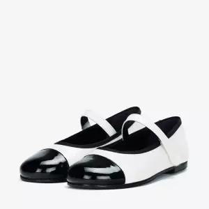 [보리보리/아이들]1102 키즈 & 맘 에나멜 투톤 캡토 메리제인 - 화이트