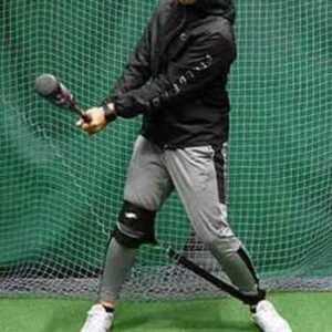 야구 스윙교정 고정대 중심이동 훈련 트레이너 스트랩 FKNEE-200