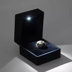 LED 쥬얼리 반지 케이스(블랙) 선물박스 반지보관함 (WBF7283)
