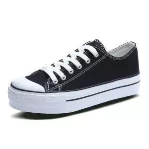 여성 키높이 통굽 캔버스 셀업스니커즈 SN566