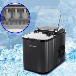 한비트 18Kg 제빙기 가정용 휴대용 대용량 얼음제조기 캠핑 아웃도어용 블랙