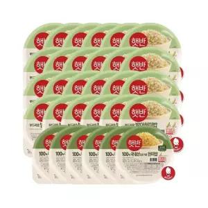 햇반 발아현미밥 한달팩 210g x24개+증정 현미로 지은밥 130g x6개 (총 30개)