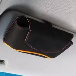 자동차 스웨이드 썬바이저 선글라스 홀더 C58 블랙 안경케이스 차량용안경클립