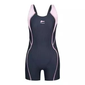 [롯데백화점]레노마 여아 배색 X백 4부 반신 수영복 GS2F865