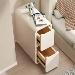 틈새 협탁 원목 테이블 2단 수납장 침실 소파 사이드 탁자