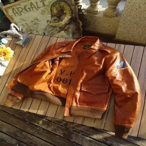 A2 공군 레더 자켓 빈티지 항공자켓 가죽 에어로레더