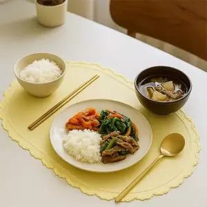 루오 식탁매트 레이스 실리콘 방수 테이블매트