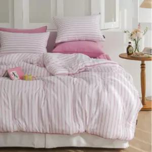 헬로우슬립 카스테라 이불 세트 SS 스트라이프 핑크