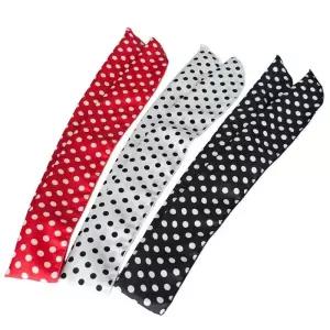 레트로 스타일 땡땡이무늬 반다나 머리띠 헤어밴드