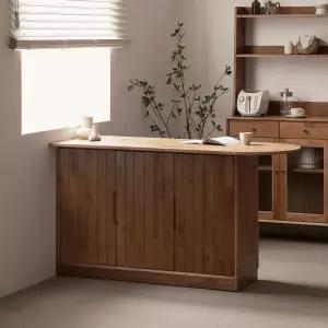 나무뜰 헤이즐 원목 아일랜드 식탁 홈바 수납장 1500 GM393C (착불)