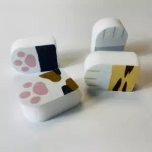 고양이 발 모양 스펀지 매직 클리닝 4p (WFJZ6TX)