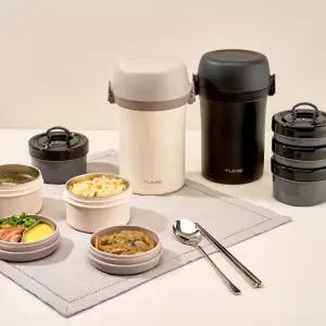 텀스 대용량 보온도시락 +스텐수저세트