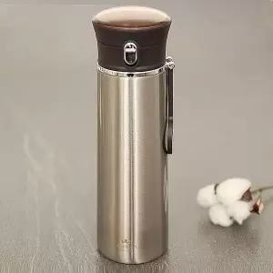 원터치 보온병 420ml 실버 WFK02NT