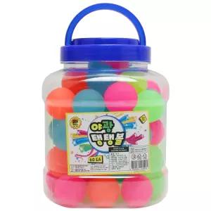 얌채 탱탱볼 60개세트/볼/공/감각/발달/탱탱공/완구/놀이/가정/유치원/탱탱/교구/감각발달/아동/어린이