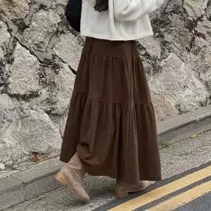 [코코블랑] 캉캉 코듀로이 롱스커트(밴딩)