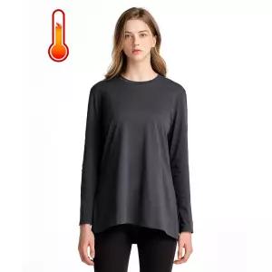 기모 소로나 오버핏 커버업 티셔츠