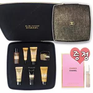 샤넬 수블리마지 하드 스퀘어 골드 파우치 세트