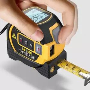 레이저 줄자 디지털 거리측정 정밀 레이저 거리측정기 수평 수직 십자 인테리어 전문가용 가정용 다용도