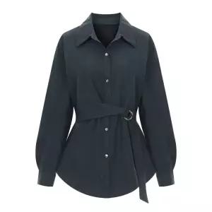 [샐리] 소프트벨티드언발블라우스_I5D-CBL006