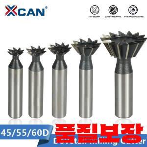 XCAN 도브테일 밀링 커터 45 60도 라우터 비트 스트레이트 생크 HSS 엔드밀 슬롯 금속 절삭용