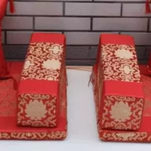 왕실 궁중 사각형 쿠션 대형 베개 전통보료 오색모빌 좌식 예단 매트리스