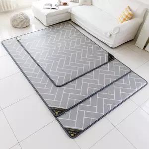 한일의료기 천년의아침 무자국 헤링본 그레이 전기장판 카페트매트 300x183 초특대형