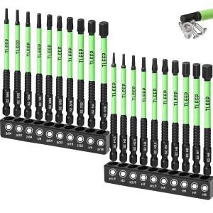 TLEEP 20 x 메트릭 & SAE 앨런 렌치 드릴 비트 세트 1/4