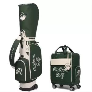 뉴베이직 말본golf 여성 바퀴형 골프백 보스턴백 세트 트롤리