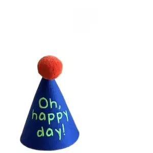 오해피데이 컬러풀 부직포 생일 파티 모자 용품 블루 OH Happy Day