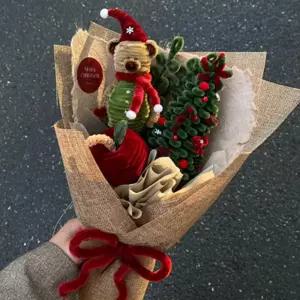 트위스트 스틱 크리스마스 트리 꽃다발 DIY재료 패키지 만들기 양말 크리스마스트리